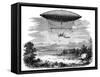 Henri Giffard's Steam Powered Steerable (Dirigibl) Airship, 1852-null-Framed Stretched Canvas