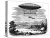 Henri Giffard's Steam Powered Steerable (Dirigibl) Airship, 1852-null-Stretched Canvas