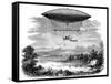 Henri Giffard's Steam Powered Steerable (Dirigibl) Airship, 1852-null-Framed Stretched Canvas