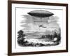 Henri Giffard's Steam Powered Steerable (Dirigibl) Airship, 1852-null-Framed Giclee Print