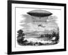 Henri Giffard's Steam Powered Steerable (Dirigibl) Airship, 1852-null-Framed Giclee Print