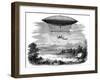 Henri Giffard's Steam Powered Steerable (Dirigibl) Airship, 1852-null-Framed Giclee Print