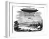 Henri Giffard's Steam Powered Steerable (Dirigibl) Airship, 1852-null-Framed Giclee Print