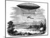 Henri Giffard's Steam Powered Steerable (Dirigibl) Airship, 1852-null-Mounted Giclee Print