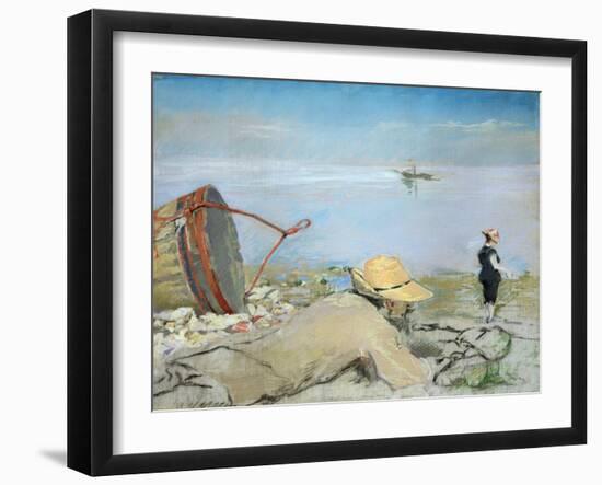 Henri Guerard Relaxing on the Beach-Eva Gonzales-Framed Giclee Print