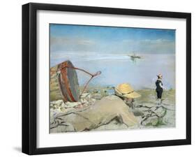 Henri Guerard Relaxing on the Beach-Eva Gonzales-Framed Giclee Print