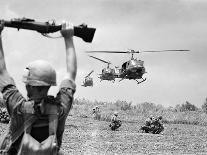 Vietnam War U.S. Helicopters Gas-Henri Huet-Photographic Print