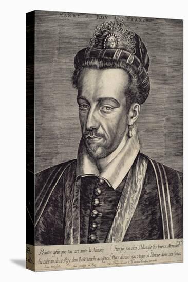 Henri III Valois (1551-89) (Engraving)-Johan Wierix-Stretched Canvas