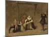 Henri IV jouant avec ses enfants-Jean-Auguste-Dominique Ingres-Mounted Giclee Print