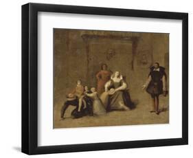 Henri IV jouant avec ses enfants-Jean-Auguste-Dominique Ingres-Framed Giclee Print