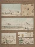 Six Views and Drawings of Lake Natron in Libya-Henri Joseph Redoute-Framed Giclee Print