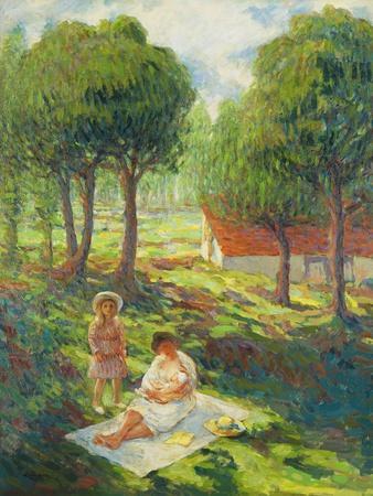 Mother and Child in a Landscape; Mere Et Enfant Dans Un Paysage, 1900
