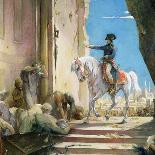 Napoleon Bonaparte (1769-1821) in the Grand Mosque at Cairo-Henri Levy-Framed Stretched Canvas