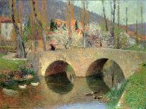 The Bridge at Bastide-du Vert, Le Pont a la Bastide-du-Vert, C. 1920-Henri Martin-Stretched Canvas
