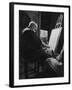 Henri Matisse at His Easel, Drawing from Live Model-Gjon Mili-Framed Premium Photographic Print