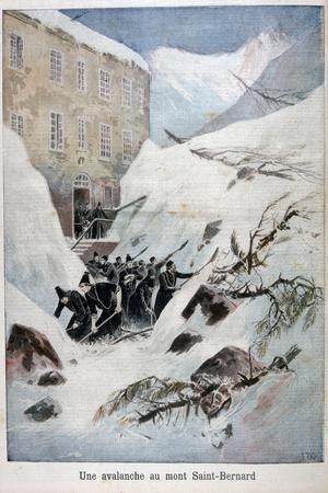 Avalanche at Mont Saint-Bernard, Switzerland, 1897