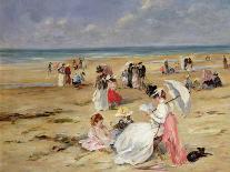 Beach at Courseulles-Henri Michel-Levy-Laminated Giclee Print