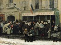 A Soup Kitchen During the Siege of Paris, after 1870-Henri Pille-Framed Stretched Canvas