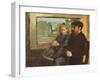 Henri Rouart and his Daughter Helene, 1871-72-Edgar Degas-Framed Giclee Print