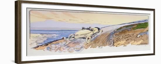 Henri Rougier in His Lorraine-Dietrich Competing in the Mount Ventoux Rally in 1904, c.1910-Ernest Montaut-Framed Giclee Print