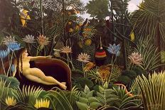 Woman with an Umbrella in an Exotic Forest-Henri Rousseau-Giclee Print