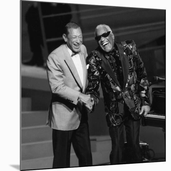 Henri Salvador and Ray Charles at the "Victoires De La Musique", France-DR-Mounted Photographic Print