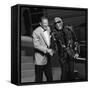 Henri Salvador and Ray Charles at the "Victoires De La Musique", France-DR-Framed Stretched Canvas