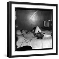 Henri Salvador with His Guitar-Therese Begoin-Framed Photographic Print