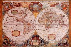 Antique Map, Geographica, c.1630-Henricus Hondius-Premium Giclee Print