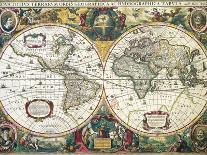 Antique Map, Geographica, c.1630-Henricus Hondius-Premium Giclee Print