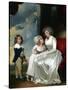 Henrietta, Countess of Warwick, and Her Children-George Romney-Stretched Canvas