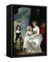 Henrietta, Countess of Warwick, and Her Children-George Romney-Framed Stretched Canvas