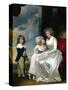 Henrietta, Countess of Warwick, and Her Children-George Romney-Stretched Canvas