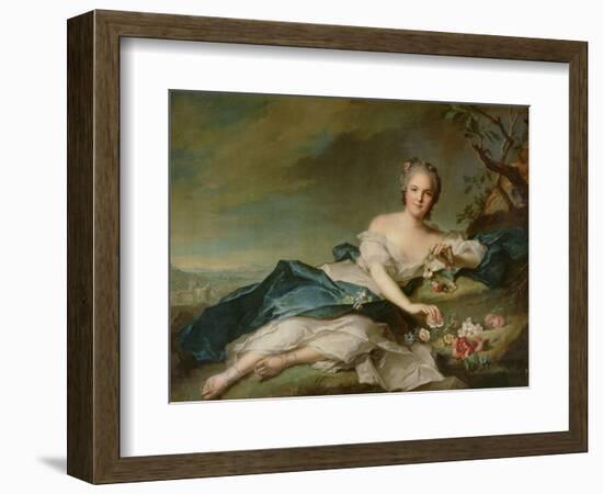 Henrietta Maria of France (1606-69) as Flora, 1742-Jean-Marc Nattier-Framed Giclee Print