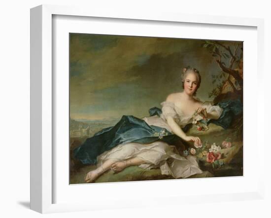 Henrietta Maria of France (1606-69) as Flora, 1742-Jean-Marc Nattier-Framed Giclee Print