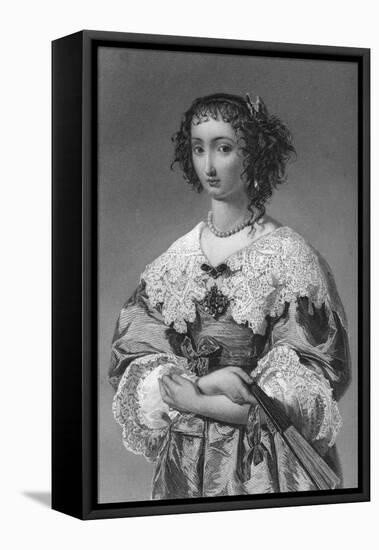 Henrietta Maria of France (1609-166), Queen Consort of King Charles I, 1851-WJ Edwards-Framed Stretched Canvas