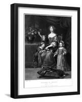 Henrietta of Orleans, Daughter of Charles I, 19th Century-H Bourne-Framed Giclee Print