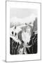 Henriette D'Angeville Crossing Crevasse on Mount Blanc in Company of Her Guides and Porters-null-Mounted Giclee Print