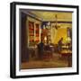 Henrik and Margrethe Dam with their Father Emil in the Drawing Room-Poul Friis Nybo-Framed Giclee Print