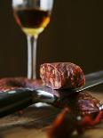 Various Types of Mushrooms in Front of Port Wine Bottle-Henrik Freek-Photographic Print