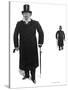 Henrik Ibsen Norwegian Dramatist Taking His Daily Walk-null-Stretched Canvas