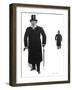 Henrik Ibsen Norwegian Dramatist Taking His Daily Walk-null-Framed Art Print