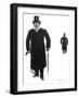 Henrik Ibsen Norwegian Dramatist Taking His Daily Walk-null-Framed Art Print