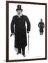 Henrik Ibsen Norwegian Dramatist Taking His Daily Walk-null-Framed Art Print