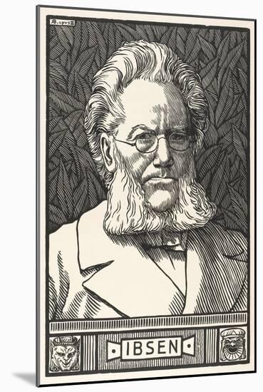 Henrik Ibsen, Norwegian Playwright-Science Source-Mounted Giclee Print