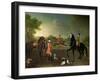 Henry, 10th Earl of Pembroke, and His Son George Augustus, Lord Herbert (1759-1827)-David Morier-Framed Giclee Print