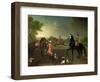 Henry, 10th Earl of Pembroke, and His Son George Augustus, Lord Herbert (1759-1827)-David Morier-Framed Giclee Print
