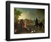 Henry, 10th Earl of Pembroke, and His Son George Augustus, Lord Herbert (1759-1827)-David Morier-Framed Giclee Print