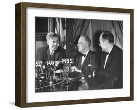 Henry A. Wallace and Claude R. Wickard Lining Up for Farm Broadcast-null-Framed Photographic Print