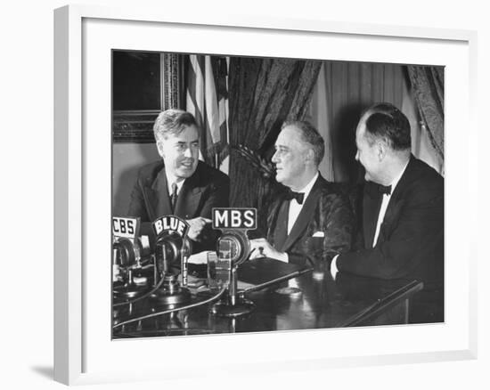 Henry A. Wallace and Claude R. Wickard Lining Up for Farm Broadcast-null-Framed Photographic Print